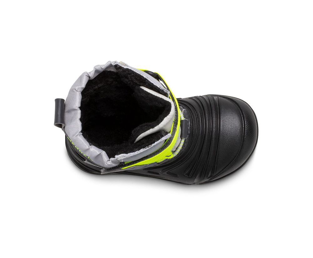 Botas Criança - Merrell Snow Quest Lite 2.0 Waterproof Jr. - Pretas/Cinzentas/Verdes - GFB923840